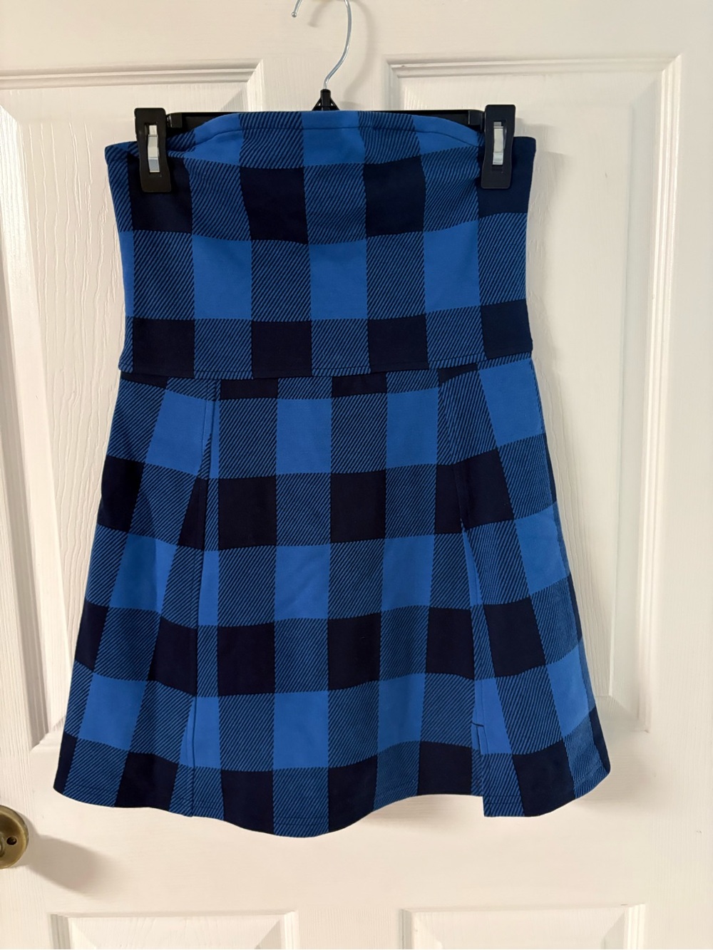 NEW American Eagle Outfitters Blue and Navy Plaid Skater Dress